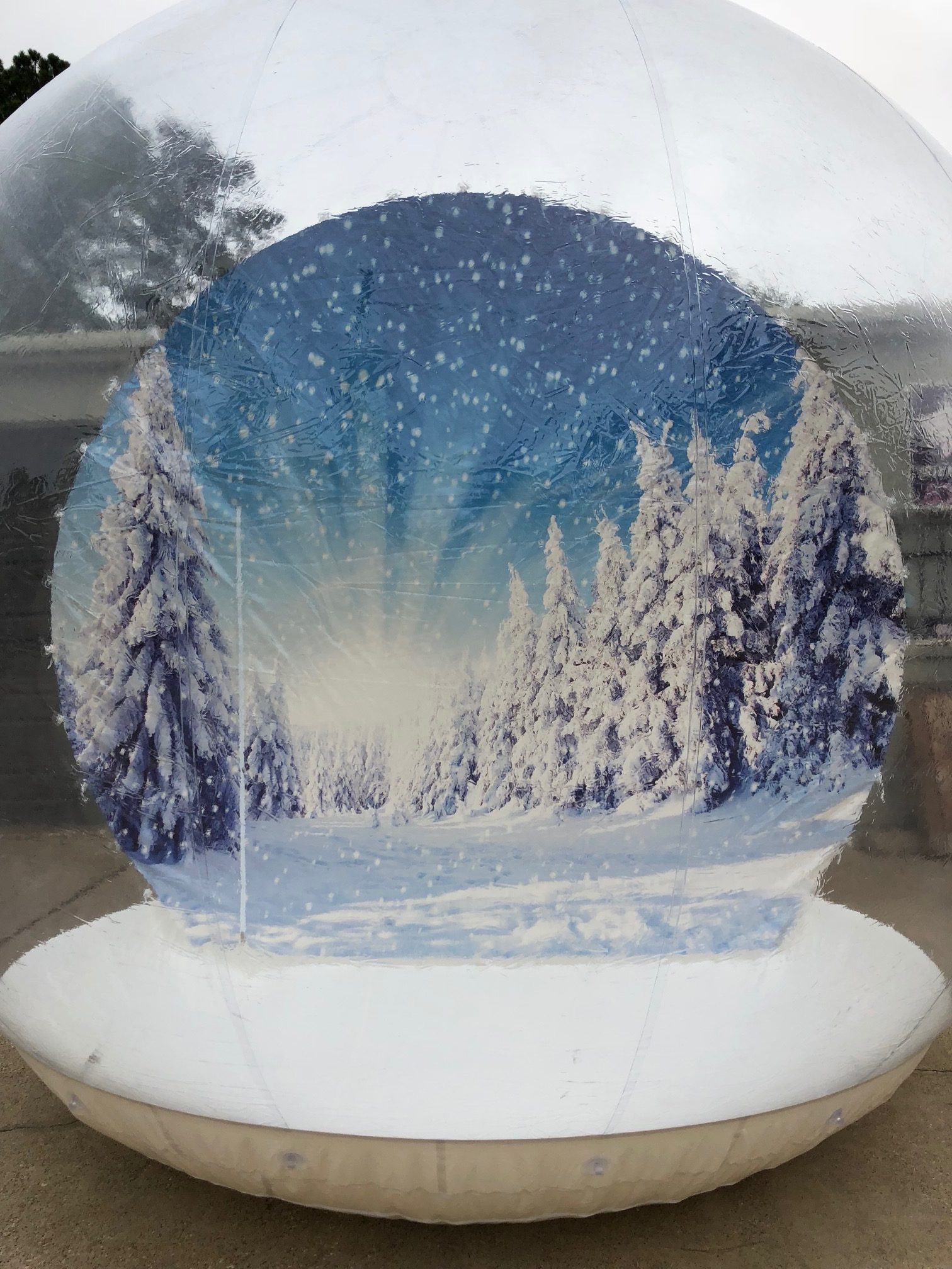 Snow Globe for rent for Holiday Events Rent snow globe for pictures