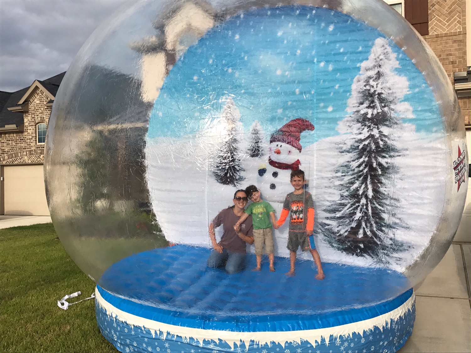 human snow globe rental