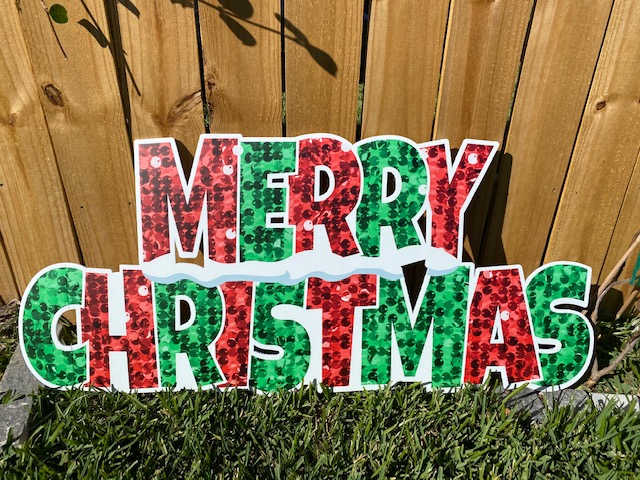 Christmas Yard Signs - Spring, Woodlands, Houston - Lone Star Parties