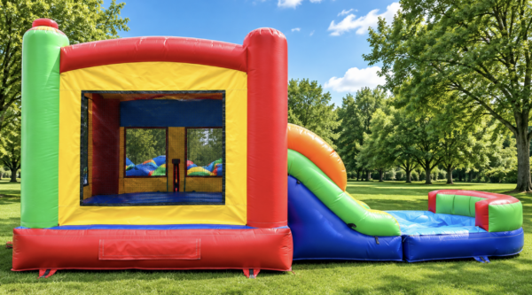Double Lane Combo Bounce Castle with Slide - DRY - KID SIZE
